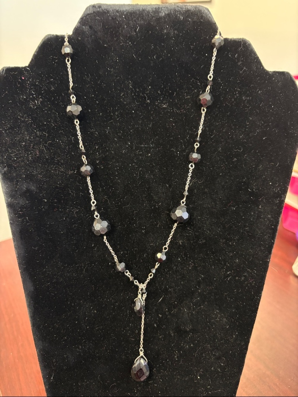 White House Black Market Black Beaded Necklace